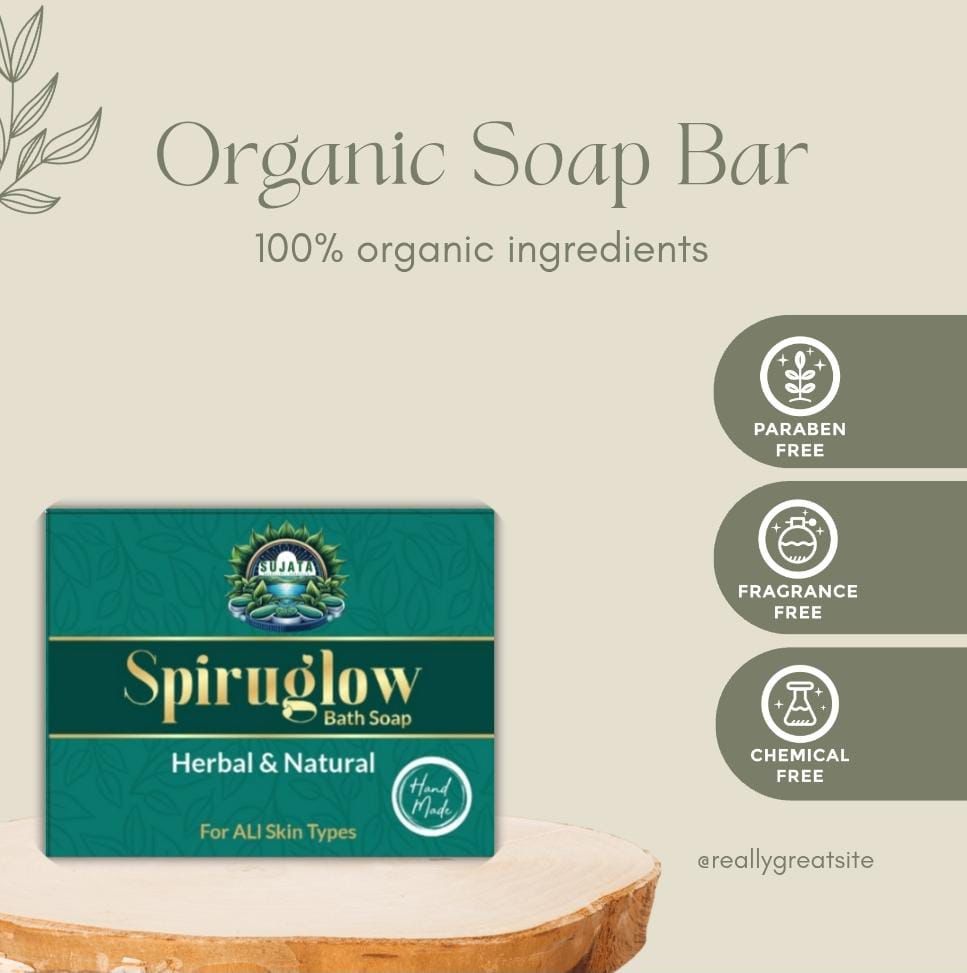 SpiruGlow Ayurvedic Herbal Bath Bar