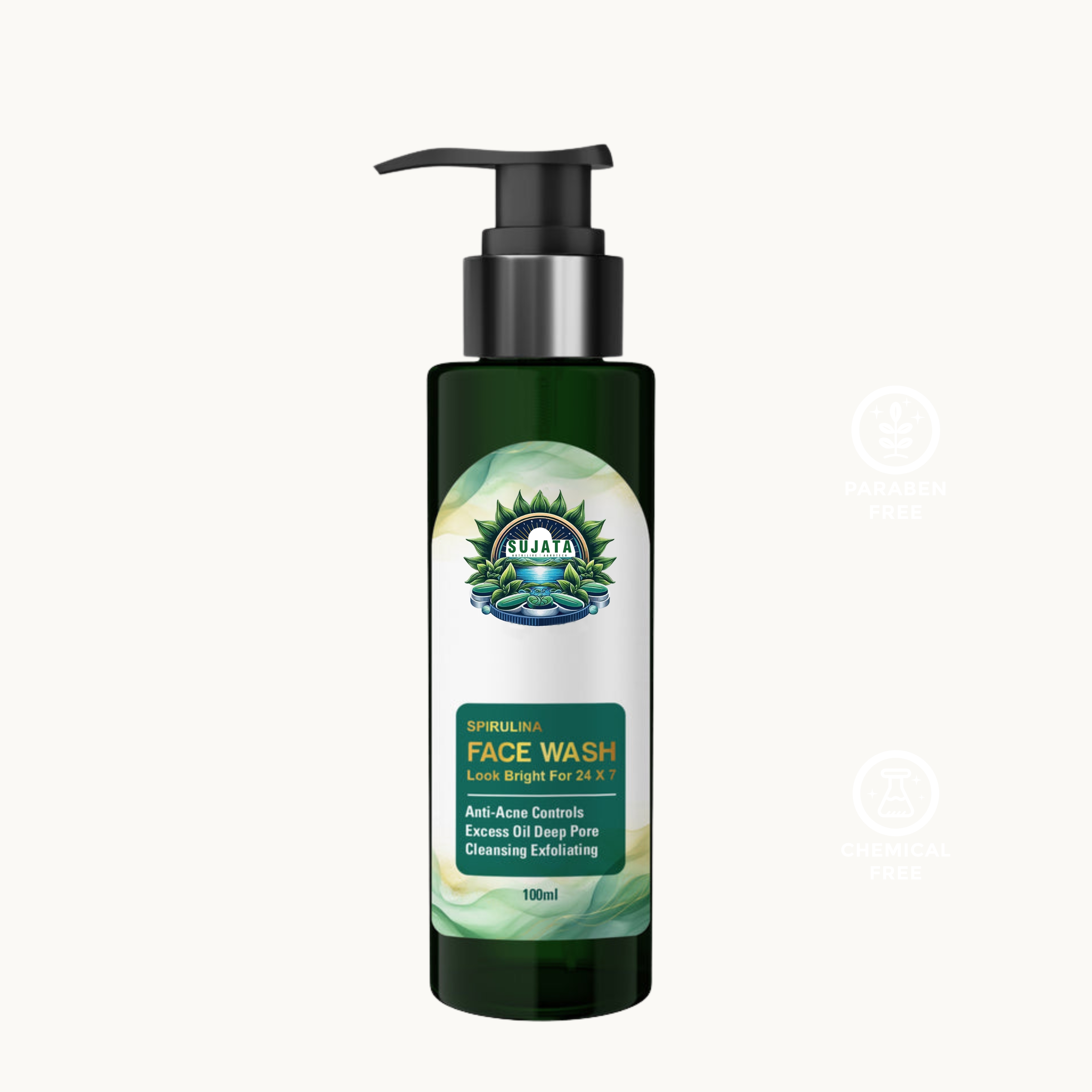 Spirulina Botanical Detox Face Wash